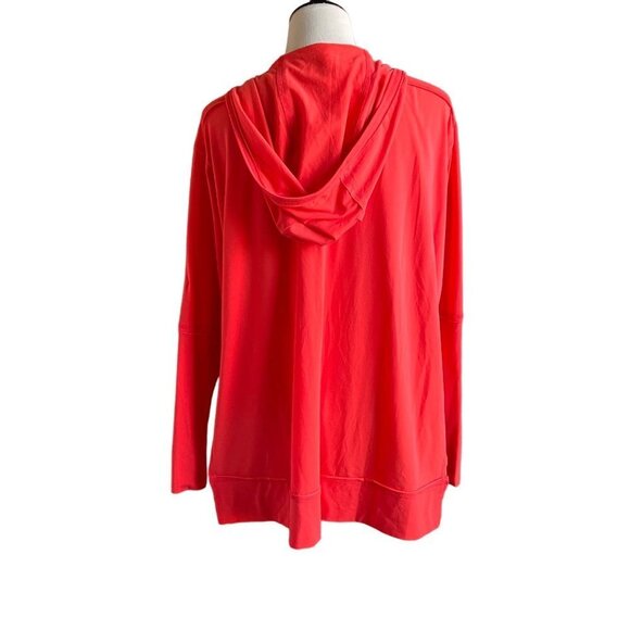 Free People Movement Oversized Hooded Shirt Atomic Orange Size Medium NWT - Picture 3 of 9